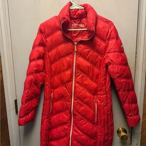 Michael Kors Vibrant Red Puffer Jacket
